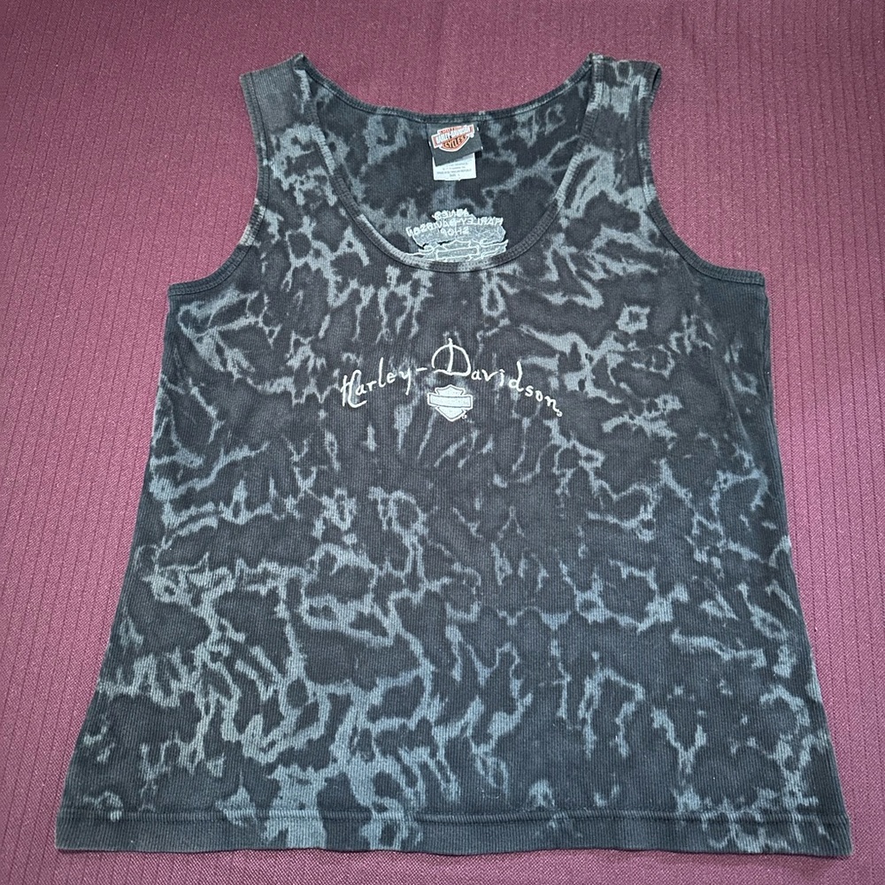 Embroidered Harley Davidson Tank Top